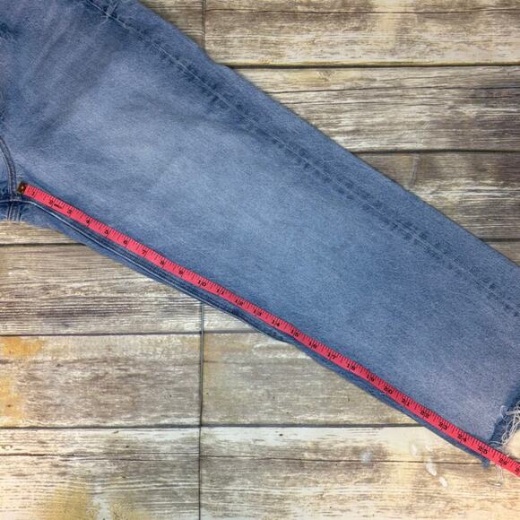 AE American Eagle Baggy Jeans Wide Leg Distressed Thrashed Grunge Womens Sz 8R - Picture 5 of 9